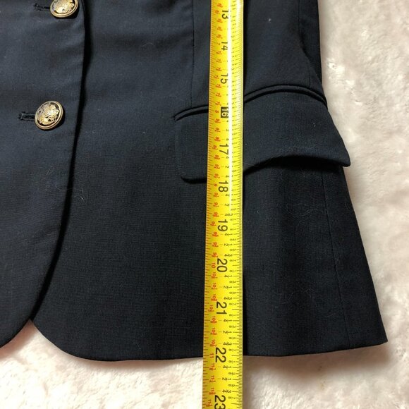 Aritzia Talula Navy Exeter Boyfriend Wool Blend Blazer Size 4 - Picture 11 of 11